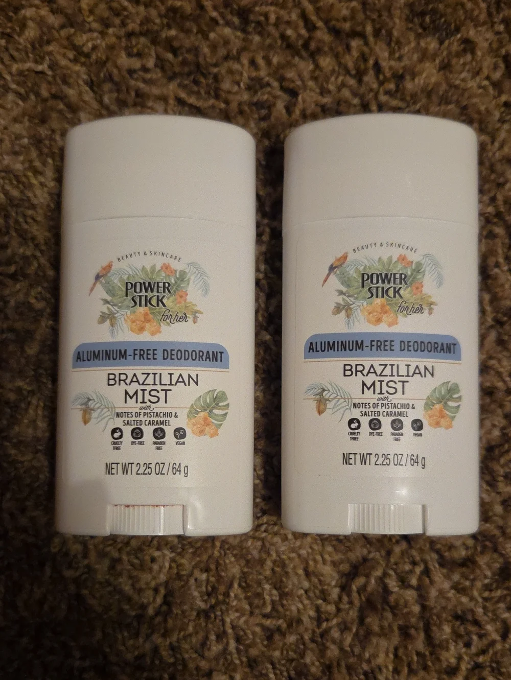 2 Brazilian Mist Aluminum-Free Deodorants
